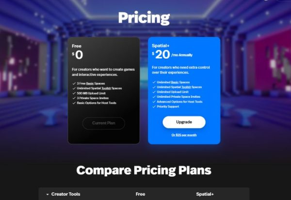 Spatial仕様変更について